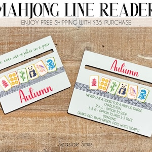 Mahjong Line Reader, Mahjong Accessories, Personalized Mahjong Gifts, Mahjong Line Finder, Mahjong Lover Gift, Mahjong Gift