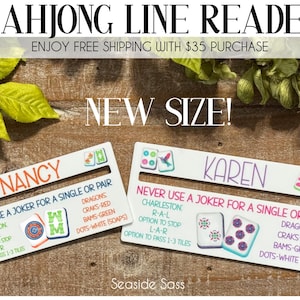 Mahjong Line Reader, Mahjong Accessories, Personalized Mahjong Gifts, Mahjong Line Finder, Mahjong Lover Gift, Mahjong Gift, NEW SIZE