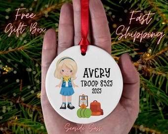 Personalized Daisies Scout Ornament, Girl Scout Gift, Troop Gift, Daisies, Girl Scouts Ornament, Gift for Girl Scout