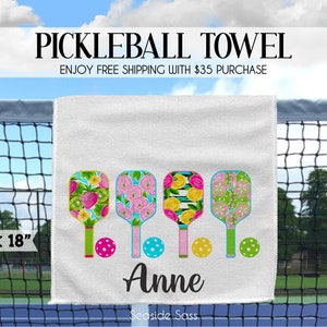 Pickleball Towel, Personalized Towel, Hand Towel, Custom Towel, Pickleball, Towel With Name, Pickleball Gift,Personalized Gift