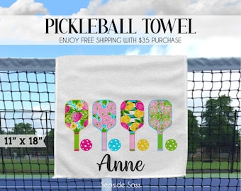 Pickleball Towel, Personalized Towel, Hand Towel, Custom Towel, Pickleball, Towel With Name, Pickleball Gift,Personalized Gift