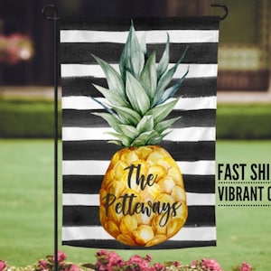 Pineapple garden flag, personalized garden flag, custom garden flag, garden flag, personalized flag