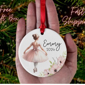 Personalized Ballerina Ornament - Ballet Ornament - Ballet Gift - Christmas Recital Gift - Gift For Ballerina -  Ballet Girls Ornament