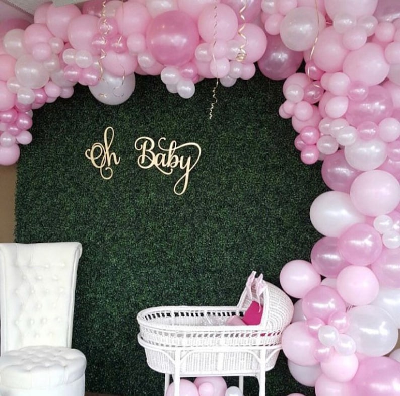 Oh baby back drop, oh baby wooden cutout, oh baby, baby shower decorations, baby shower backdrop, oh baby backdrop, oh baby sign, image 5