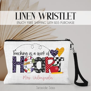 Personalized Teacher Survival Kit Bag, Teacher Gift Ideas, Teacher Appreciation Gift, Favorite Teacher Bag, Pencil Pouch, End Of School Gift
