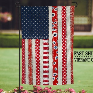 Patriotic Garden Flag, Spring Garden Flag, Summer Garden Flag, Porch Decor, Entry Flag, Yard Decor, Housewarming Gift, Forth of July Flag