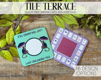Tile Terrace, Mahjong Discard Tile Coaster, Mahjong Accessory, Mahjong Gifts, New Mahjong Player Gift, Mah Jonng, Mahjong Hostess Gift