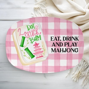 Mahjong Serving Platter, Mahjong Game Night Gift, Mahjong Gifts, Mahjong Dessert Platter, Mahjong Platter, Mahjong Accessories, Mahjong