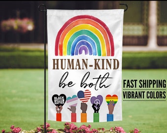 Be kind garden flag, LGBT garden flag, Yard sign, garden flag, yard flag, LGBT community flag