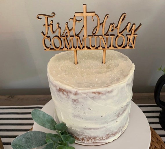 Personalized First Communion Cake Topper Portuguese Primeira