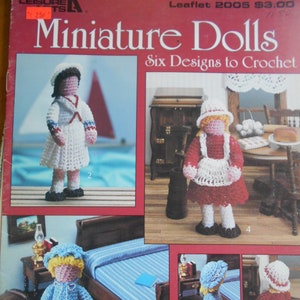 SALE!!** Miniature Dolls, Leisure Arts, Pattern Leaflet #2005, 1990