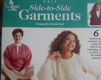 Knit Side to Side Garments, Annie's Attic, Pattern Leaflet #873294, 2003