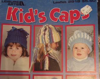 Kid's Caps, Leisure Arts, Pattern Leaflet #2918, 1997