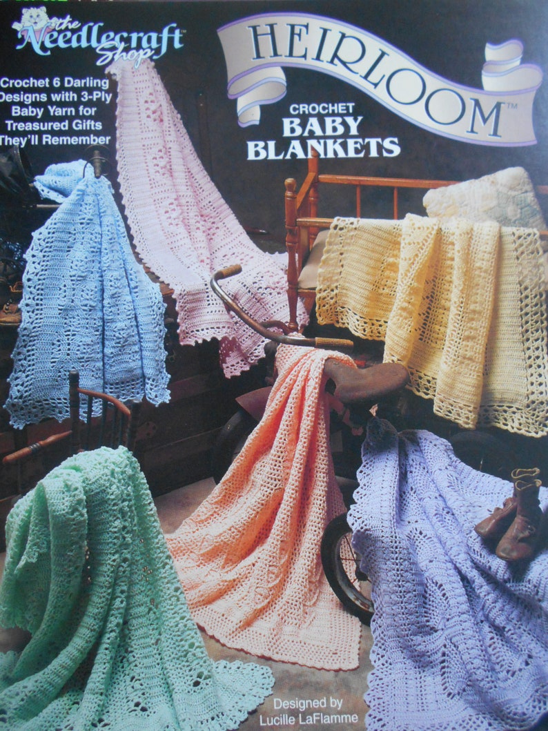 Needlecraft Shop Heirloom Baby Blankets 1994 Pattern Leaflet #941807