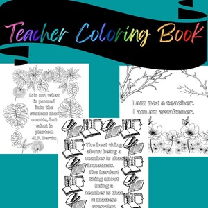 Adult Coloring Book for Teachers