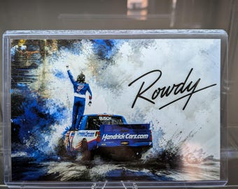 Kyle Busch Rowdy Custom Art Print Nascar Hendricks
