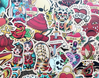 Traditional Tattoo Vinyl Stickers