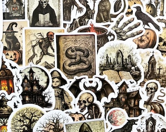 Vintage Horror Style Vinyl Stickers