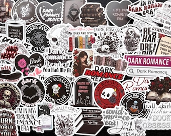 Dark Romance Reading Book Vinyl Stickers