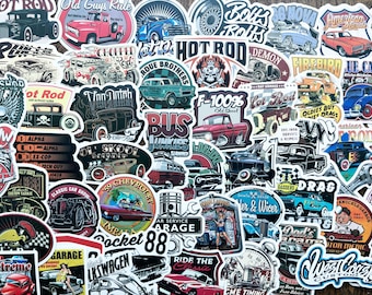 Hot Rod Car Inspired Vinyl Stickers