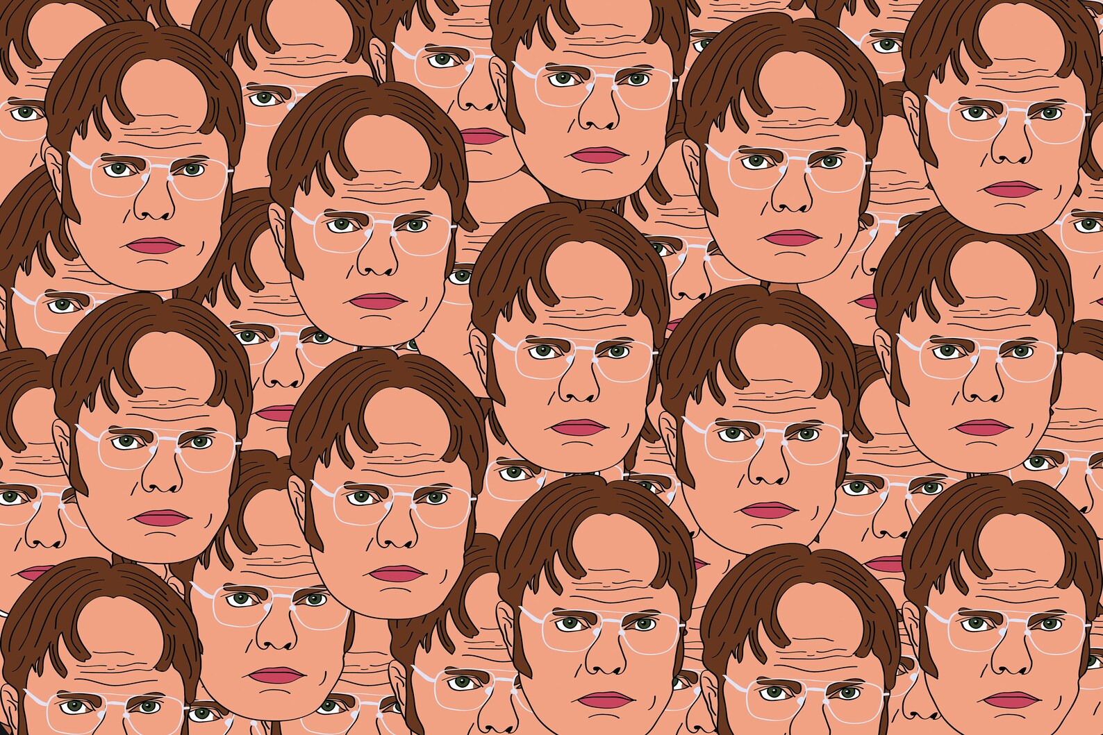 Dwight Schrute the Office U.S 'faces' Illustration - Etsy