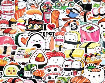Sushi Vinyl Stickers | Food Novelty