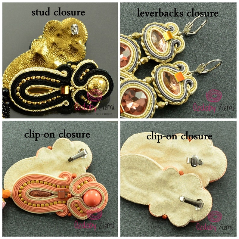 Big pastel statement earrings creamy green and pink earrings Etsy