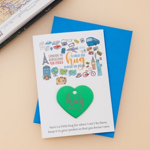 Biglietto ricordo personalizzato "Across the miles" Little Hug