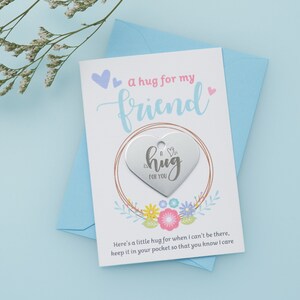Gepersonaliseerde bloemen kleine knuffel-aandenkenkaart voor vriend