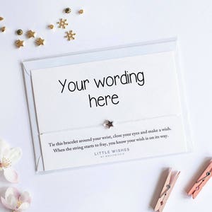 Personalised Wish Bracelet, personalised bracelet, custom wording