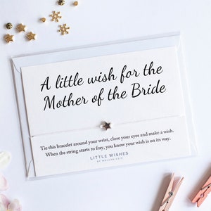 Bracelet de voeux, cadeau pour la mère de la mariée