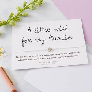 Wish bracelet gift for Auntie, Aunty gift