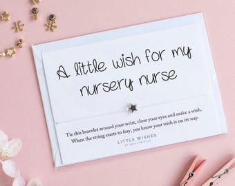 Nurse Gift Nursery Nurse Gift Leaving Thank You For Assistant Wish Bracelet Pre School