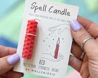 Red Spell Candle - Protection, Strength, Desire