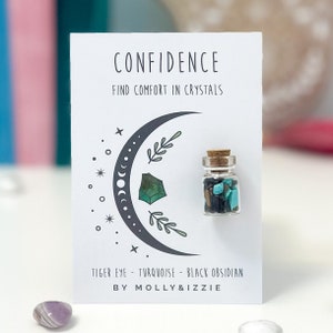 Frasco de Cristales de Confianza / Regalo Simbólico / Recuerdo / Emoción / Cristal Natural / Regalo Consciente / Regalo para Buzón
