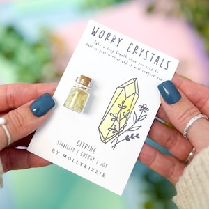 Citrin Sorgenkristalle | Token Geschenk | Andenken | Sorgen Steine | Natürlicher Kristall | Durchdachtes Geschenk | Letterbox Geschenk