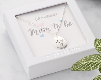 Personalised Pebble Necklace For Mum To Be