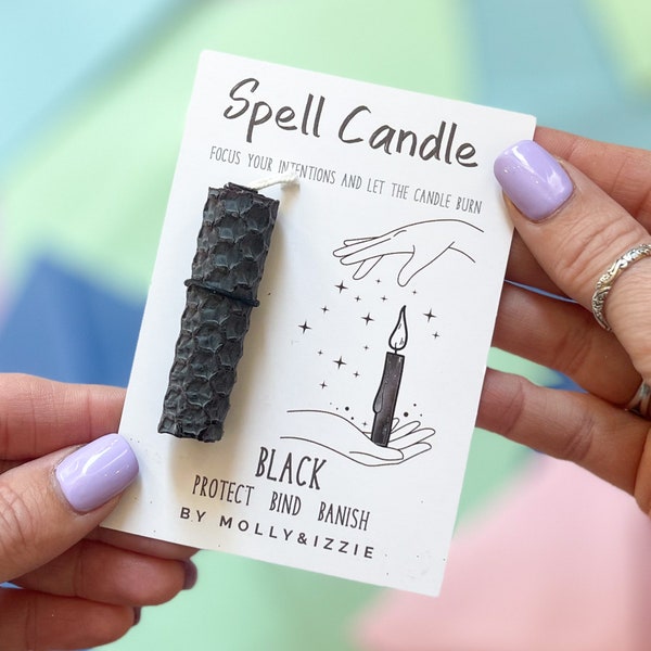 Black Spell Candle - Protect, Bind, Banish