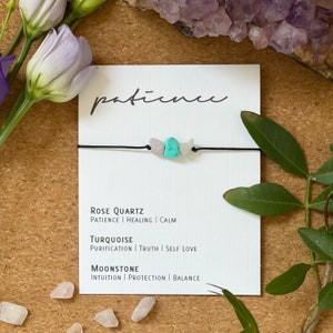 Pulsera de cristal ajustable - Paciencia