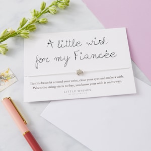 Wunscharmband Geschenk für Verlobte, Valentinstagsgeschenk
