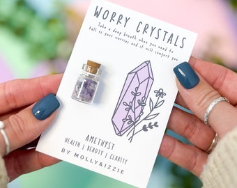 Amethyst Worry Crystals | Token Gift | Keepsake | Worry Stones | Natural Crystal | Thoughtful Gift | Letterbox Gift