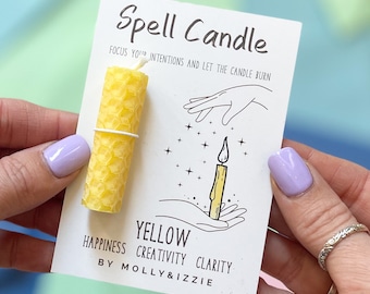 Yellow Spell Candle - Happiness, Creativity, Clarity