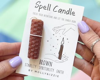 Brown Spell Candle - Stability, Spirituality, Earth