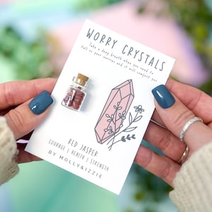 Roter Jaspis Sorgenkristalle | Token Geschenk | Andenken | Sorgen Steine | Natürlicher Kristall | Durchdachtes Geschenk | Letterbox Geschenk