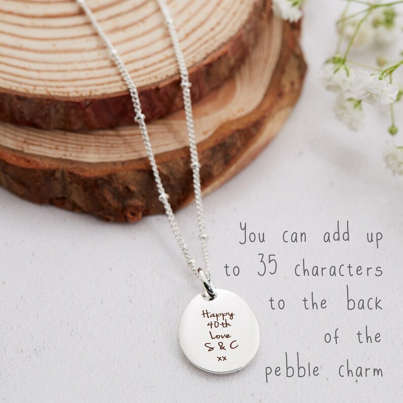 Personalised Pebble Necklace For Daughter