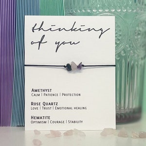 Pulsera de cristal ajustable - Pensando en ti