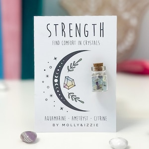 Frasco de Cristales de Fuerza / Regalo Simbólico / Recuerdo / Emoción / Cristal Natural / Regalo Consciente / Regalo para Buzón