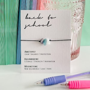 Pulsera de cristal ajustable - Regreso al cole
