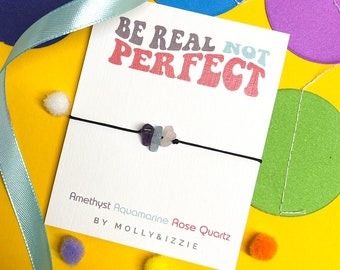 Adjustable Crystal Bracelet - Be Real Not Perfect