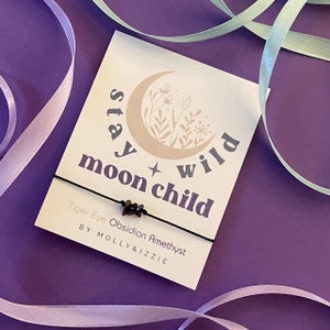 Pulsera de cristal ajustable - Stay Wild Moon Child
